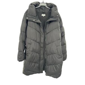 Universal Standard Womens Full Zip Puffer Jacket Long Sleeve Size 3X Gray NWOT